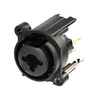 RCJ9FA-V-0 - XLR Connector, 3 Contacts, Receptacle, Panel PCB Mount, Gold Plated Contacts - REAN