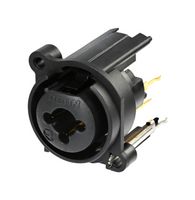 RCJ6FA-V-0 - XLR Connector, 3 Contacts, Receptacle, Panel PCB Mount, Gold Plated Contacts - REAN