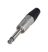 RP2C - Phone Audio Connector, Mono, 2 Contacts, Plug, 6.35 mm, Cable Mount, Nickel Plated Contacts - REAN