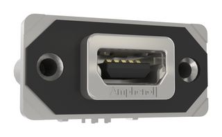 MUSBB551N4 - USB Sealed Connector, Mini USB Type B, USB 2.0, Receptacle, 5 Position, Panel PCB Mount, IP67 - AMPHENOL COMMUNICATIONS SOLUTIONS