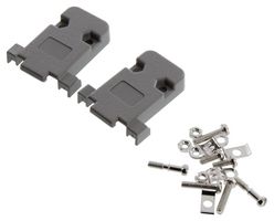 40-9709H - D Sub Backshell, H Series, DE, 180°, ABS (Acrylonitrile Butadiene Styrene) Body - AIM CAMBRIDGE - CINCH CONNECTIVITY