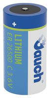 ER26500J-S - Battery, 3.6 V, C, Lithium Thionyl Chloride, 8.5 Ah, Raised Positive and Flat Negative, 26.2 mm - JAUCH