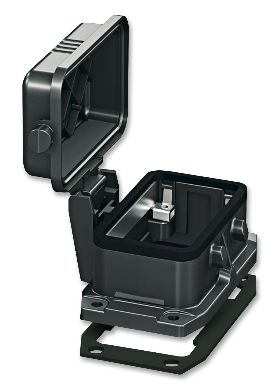 PHOENIX CONTACT Connector Backshells HC-EVO-B10-BFDC-PLRBK HOUSING, W/COVER, B10, 2 LEVER, PLASTIC PHOENIX CONTACT 2309608 HC-EVO-B10-BFDC-PLRBK