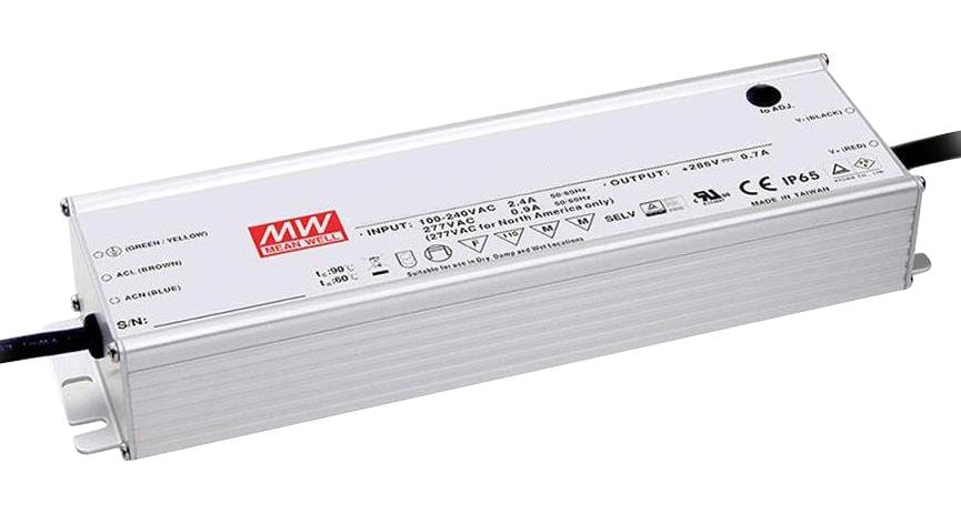 MEAN WELL LED Drivers / PSU HLG-185H-C1400A LED DRIVER, CONSTANT CURRENT, 200.2W MEAN WELL 3481744 HLG-185H-C1400A
