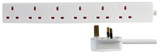 1596 5m Extension Lead Six Gang 5m Pro Elec
