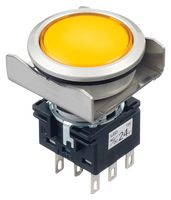 LBW6ML-A1T64Y PB SW, DPDT, 24VAC/DC, SOLDER, YEL IDEC