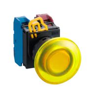 YW1L-A4E10Q4Y Pb Switch, SPST-NO, 24Vac, Screw, Yel Idec