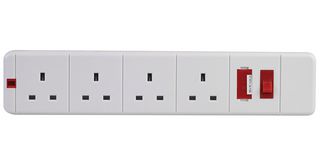 2188 TRAILING SOCKET,4WAY,FUSED,SWITCHED,WHT PRO ELEC