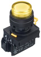 YW1L-A2E10QM3Y Pb Switch, SPST-NO, 240Vac, Screw, Yel Idec