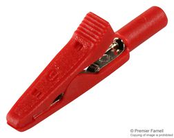 5788-2. Mini Alligator Test Clip, 6.1mm, Red Pomona