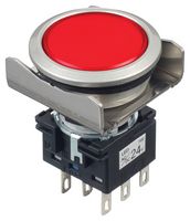 LBW6ML-A1T64R PB SW, DPDT, 24VAC/DC, SOLDER, RED IDEC