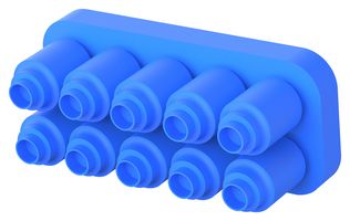 1-1586359-0 Gang Wire Seal, 2.11mm, Blue, 10Pos Te Connectivity