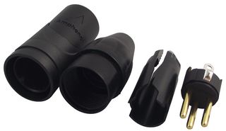 AX3MB-Au Plug, xlr, Free, Black Gold, 3WAY Amphenol Sine/TUCHEL