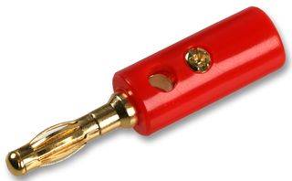 PE000038 Straight 4mm Banana Plug, Red, Cable multicomp Pro
