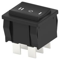 1-1634200-7 Rocker Switch, DPDT, 10A, 125VAC, Panel Amp - Te Connectivity