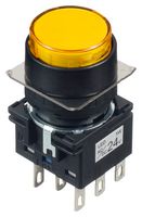 LB1L-A1T64Y Pb Switch, DPDT, 24Vac/DC, Solder, Yel Idec