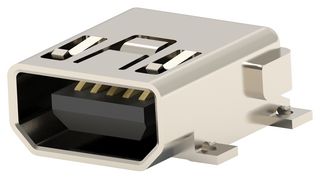 1-1734328-2 Mini USB Conn, 2.0 Type Ab, R/A Rcpt, 5P Te Connectivity