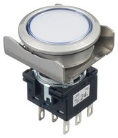 LBW6ML-A1T64PW PB SW, DPDT, 24VAC/DC, SOLDER, WHITE IDEC