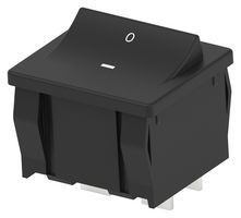 1634200-3 Rocker Switch, DPST, 10A, 125VAC, Panel Amp - Te Connectivity