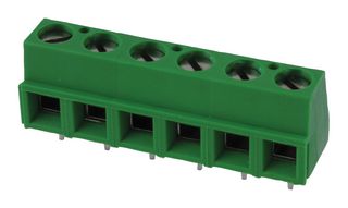 282837-6 TB, Wire TO BRD, R/A, 6Way, 16AWG Buchanan - Te Connectivity