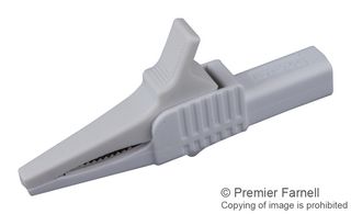 Bu-65-9 Alligator Clip, Steel, 30A, 19mm, White Mueller Electric