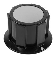 MP1616 KNOB, Round Skirted W/Dot, 25.4mm, Black multicomp Pro