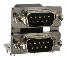 L17H2220130 Stacked D Sub Conn, 9P Rcpt-9P Rcpt Amphenol ICC