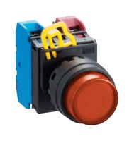 YW1L-A2E10QM3A Pb Switch, SPST-NO, 240Vac, Screw, Amber Idec