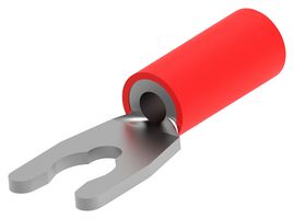 52949-1 Crimp Terminal, Fork, #6, 16AWG, Red Amp - Te Connectivity