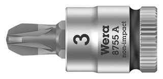 8755 3 X 28mm Bit Socket, Pozidriv, PZ3, 28mm Wera