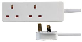 1592 2m Extension Lead Two Gang 2m Pro Elec