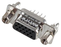 L77HDEH15SOL2RM8 Connector, Hd D Sub, Rcpt, 15Pos Amphenol ICC