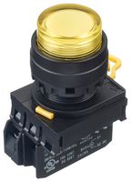 YW1L-AF2E10QM3Y Pb Switch, SPST-NO, 240Vac, Screw, Yel Idec