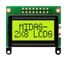 MC20805B6W-SPTLY-v2 Lcd Alphanumeric Display, 4.75mm, STN Midas