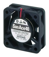 109P0412H701 Axial Fan, 40mm, 12VDC, 6.4CFM, 28DBA SANYO DENKI