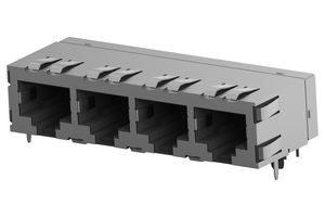 5406203-3 RJ45 Connector, Jack, 8P8C, 4PORT, Cat5 Amp - Te Connectivity
