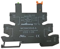 MCSNC05-S-A Relay Socket, 300V, 8A, DIN Rail multicomp