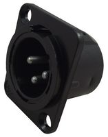 PSG01277 Plug, xlr, Chassis, Black, Metal Pro Signal