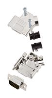 L17D45PK-M-09+L717HDE15P Hd-D Sub Connector, Plug, 15Pos, Solder Amphenol ICC