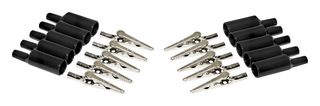 Bu-P2240-0 Alligator Clip/Insulator, 10Pc, Black Mueller Electric