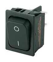 01832.3313-00 ROCKER SWITCH, DPST, 20A, 250VAC, BLACK MARQUARDT