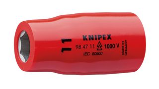98 47 12 Socket, Hexagon, 12mm, 0.5" Knipex