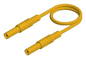 934174103 Test Lead, 4mm Banana Plug, Yellow, 1m Hirschmann Test And Measurement