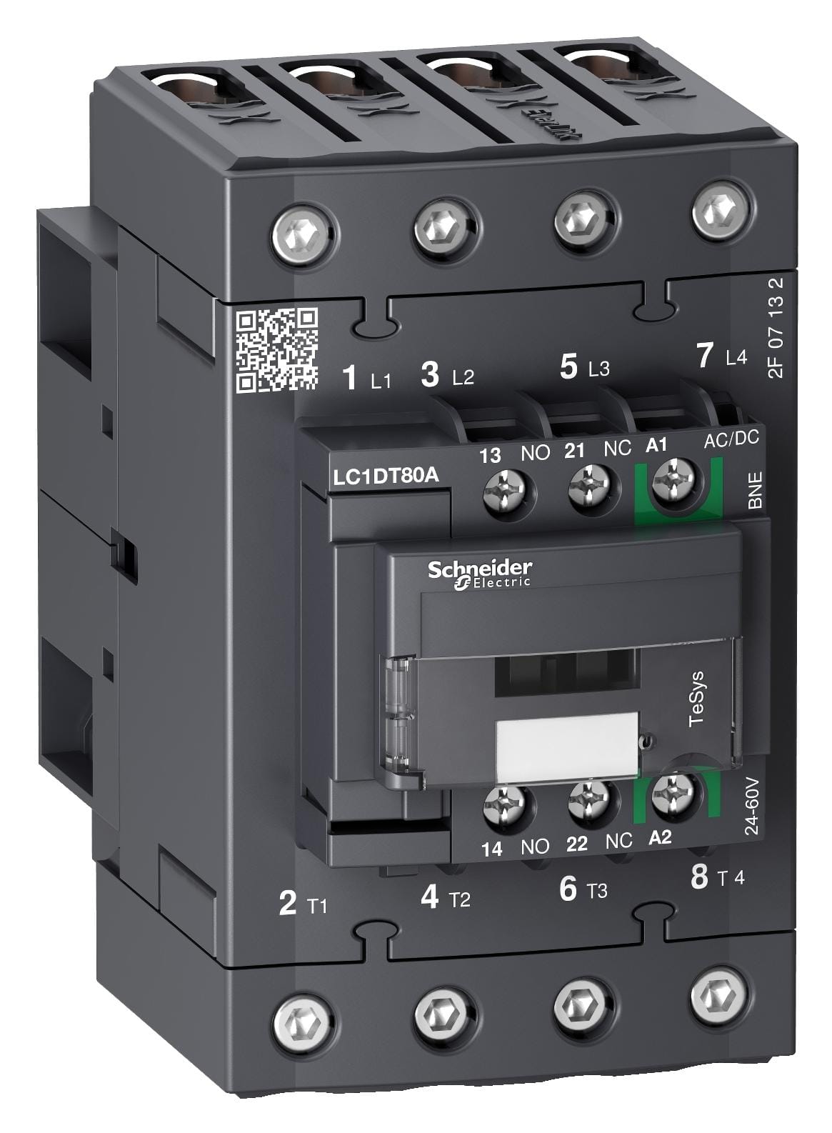 SCHNEIDER ELECTRIC Contactors LC1DT80ABNE 4P-AC1 440V 80A 24-60V ACDC COIL SCHNEIDER ELECTRIC 3408196 LC1DT80ABNE