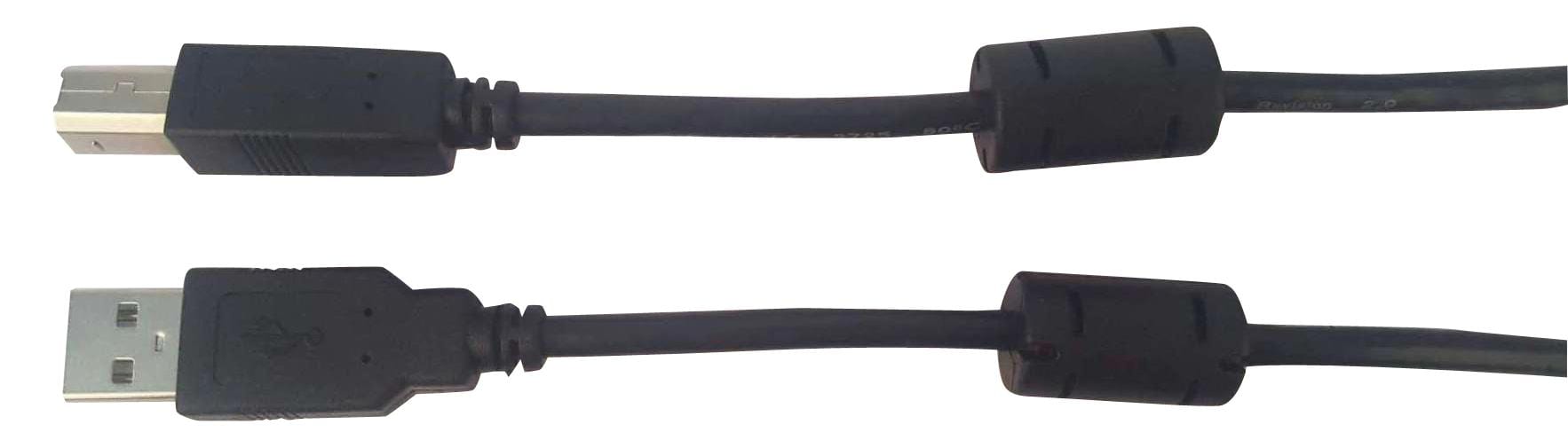 MULTICOMP USB Cables MC002467 USB CABLE, 2.0, A-B PLUG, 2M, BLK MULTICOMP 2907924 MC002467