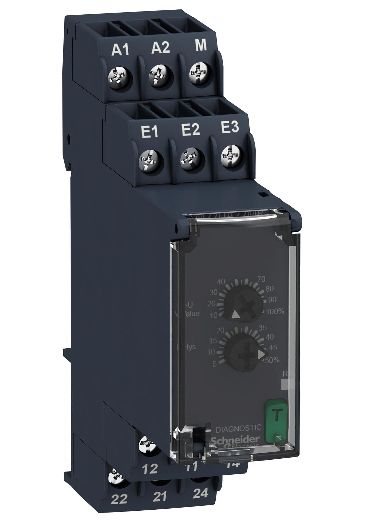 SCHNEIDER ELECTRIC Voltage Sensing RM22UA22MR VOLTAGE SENSING RELAY, DPDT, 8A, 250V SCHNEIDER ELECTRIC 3111320 RM22UA22MR