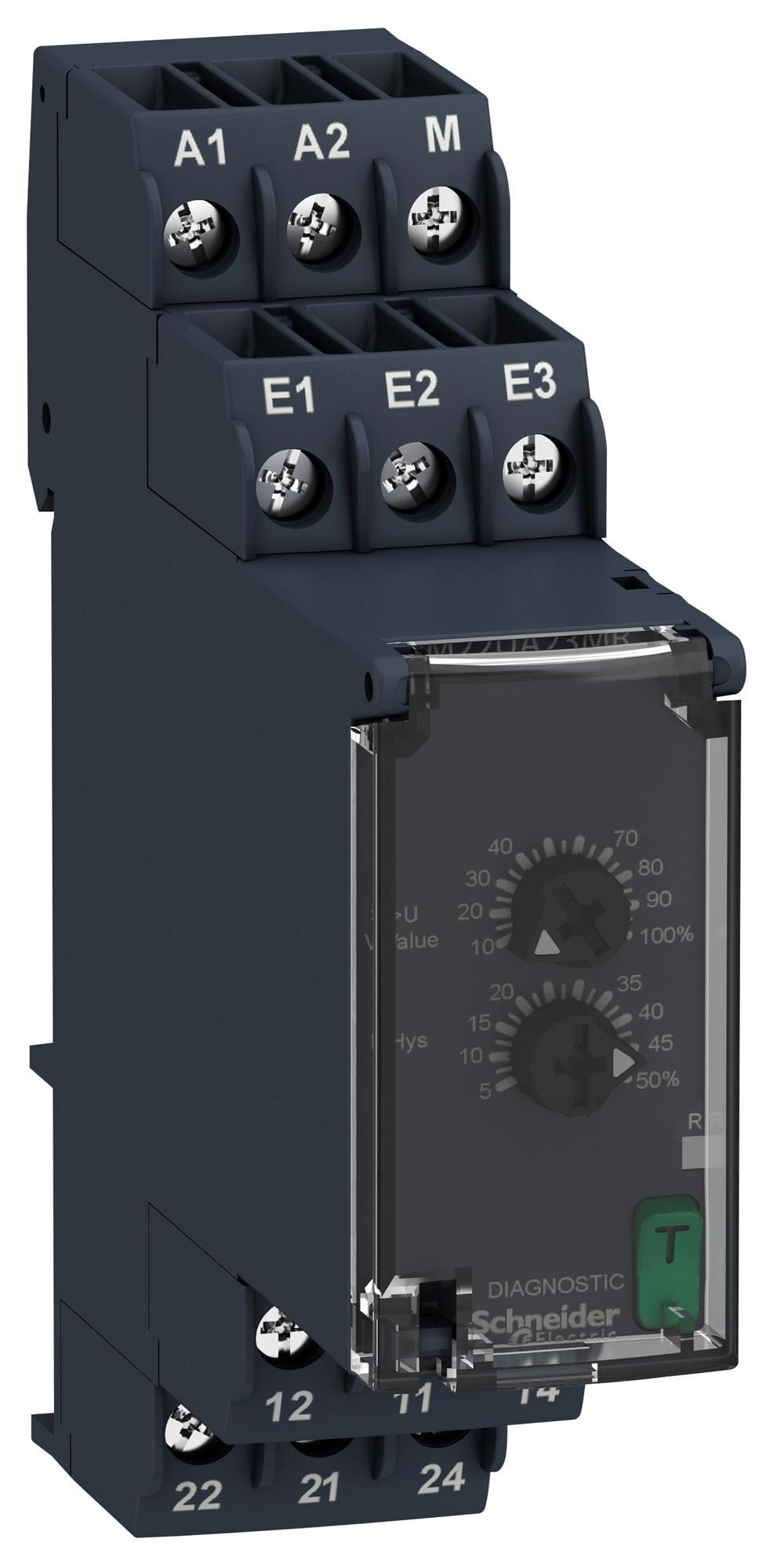 SCHNEIDER ELECTRIC Voltage Sensing RM22UA23MR VOLTAGE SENSING RELAY, DPDT, 8A, 250V SCHNEIDER ELECTRIC 3111321 RM22UA23MR
