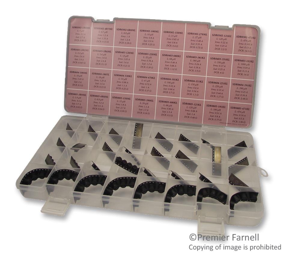 BOURNS Inductor Assortments SDR-LAB1 INDUCTOR POWER DESIGNER KIT BOURNS 2328666 SDR-LAB1