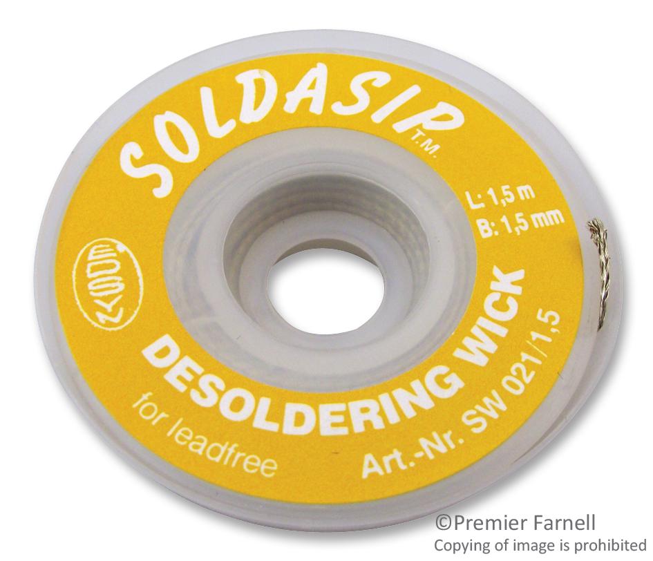EDSYN Desoldeer lint SW021/1,5 BRAID, DESOLDERING, 1.5M, 1.5MM EDSYN 1182012 SW021/1,5