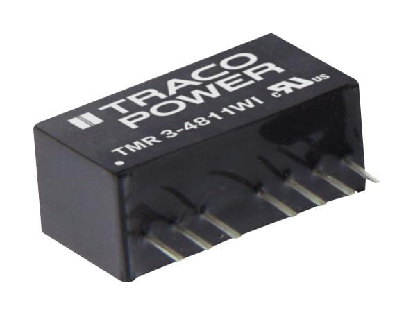 TRACO POWER Isolated Board Mount TMR 3-1213WI DC/DC CONVERTER, 1 O/P, 0.2A, 15V TRACO POWER 2280162 TMR 3-1213WI